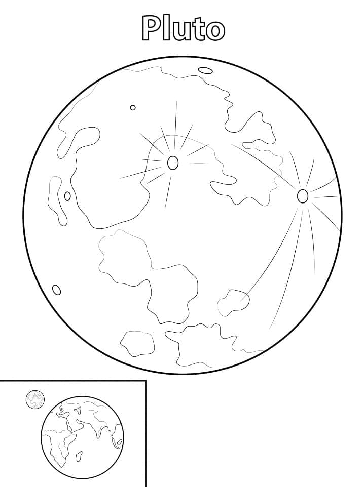 Planète Pluton coloring page
