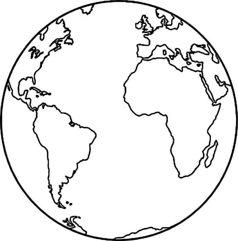 Planète Terre coloring page