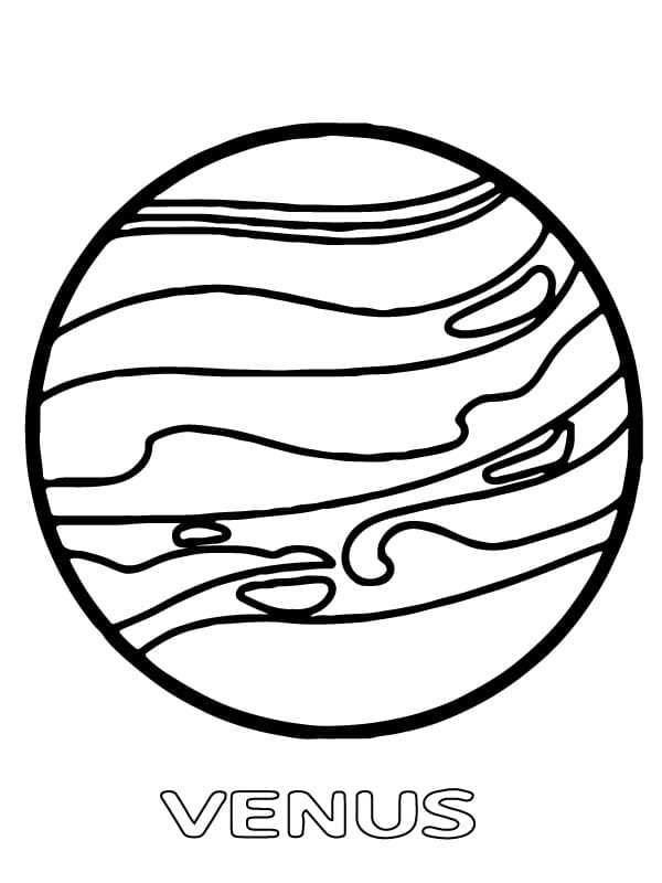 Planète Vénus coloring page