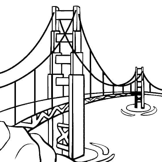 Pont du Golden Gate coloring page