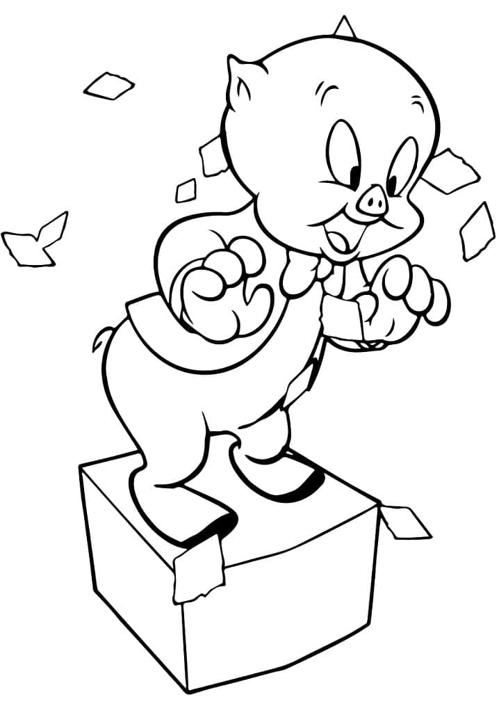 Porky Pig de Looney Tunes coloring page