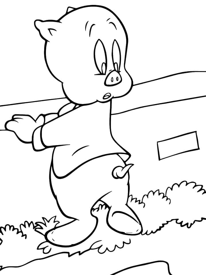 Porky Pig Drôle coloring page