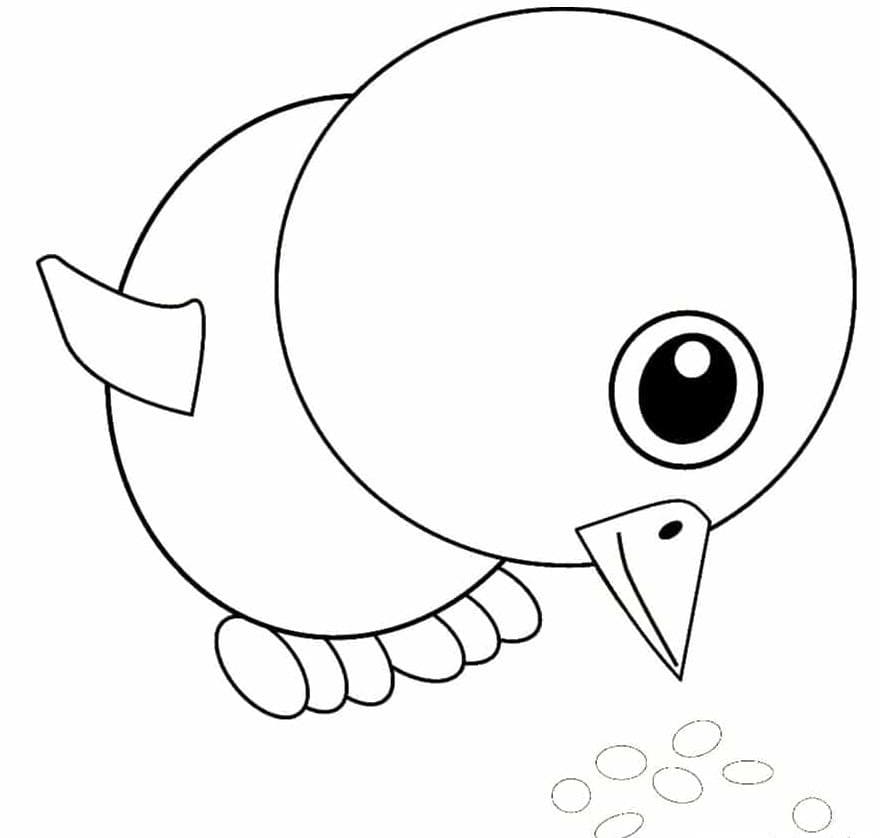 Poussin Simple coloring page