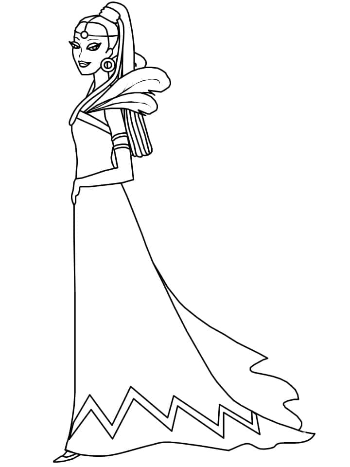 Princesse Africaine coloring page