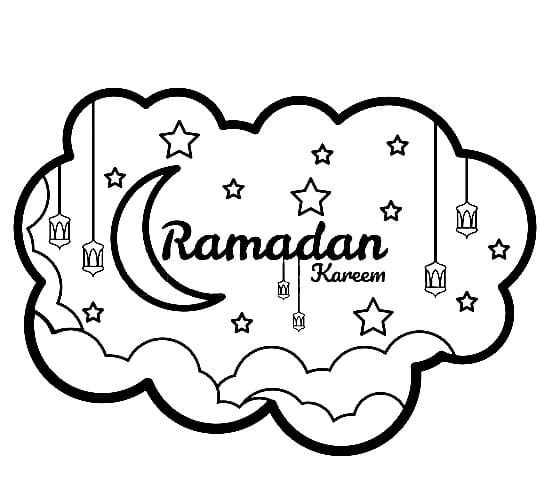 Ramadan Kareem coloring page
