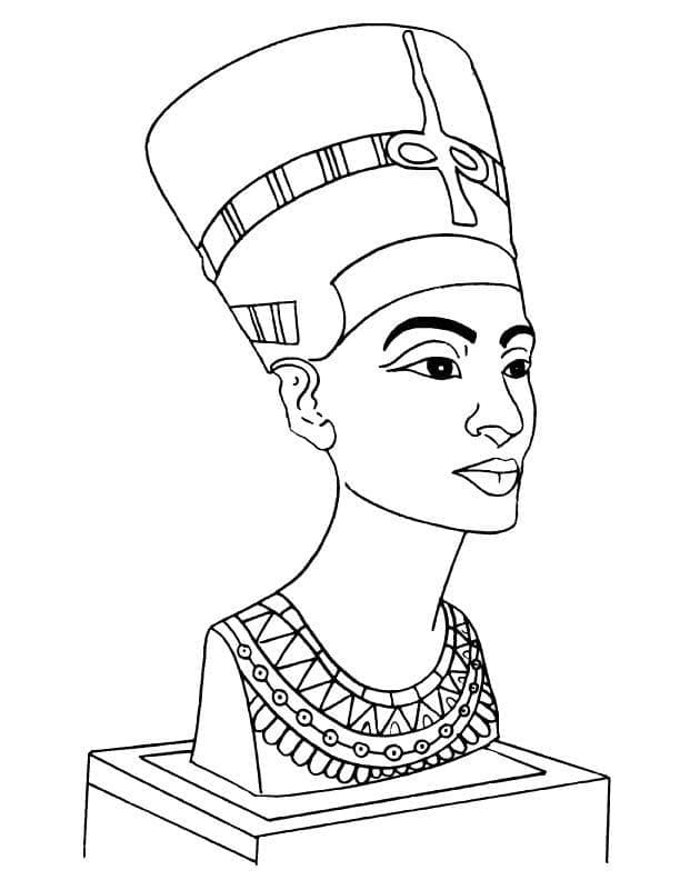 Coloriage Reine d'Égypte Néfertiti