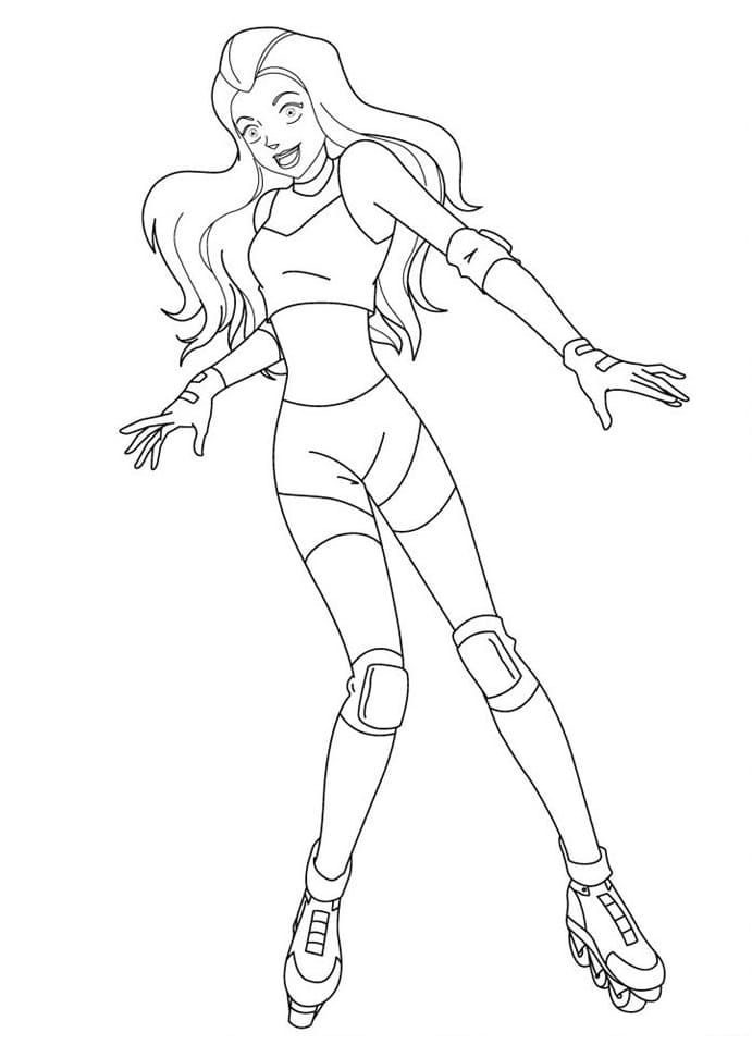 Coloriage Sam dans Totally Spies