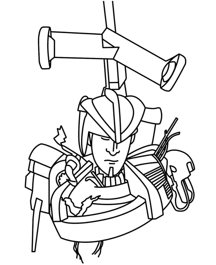 Skibidi Toilet Astro Toilet coloring page