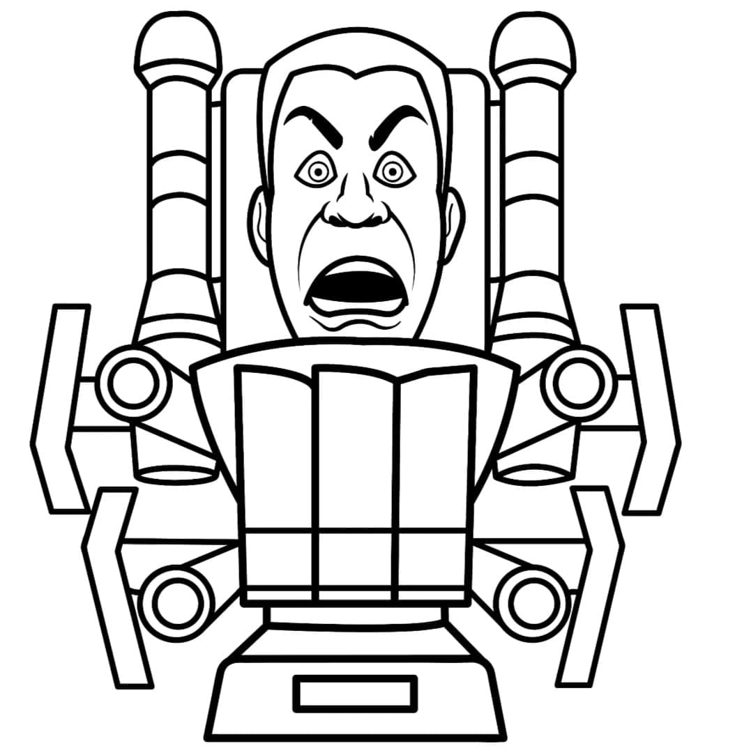 Skibidi Toilet G-Man coloring page