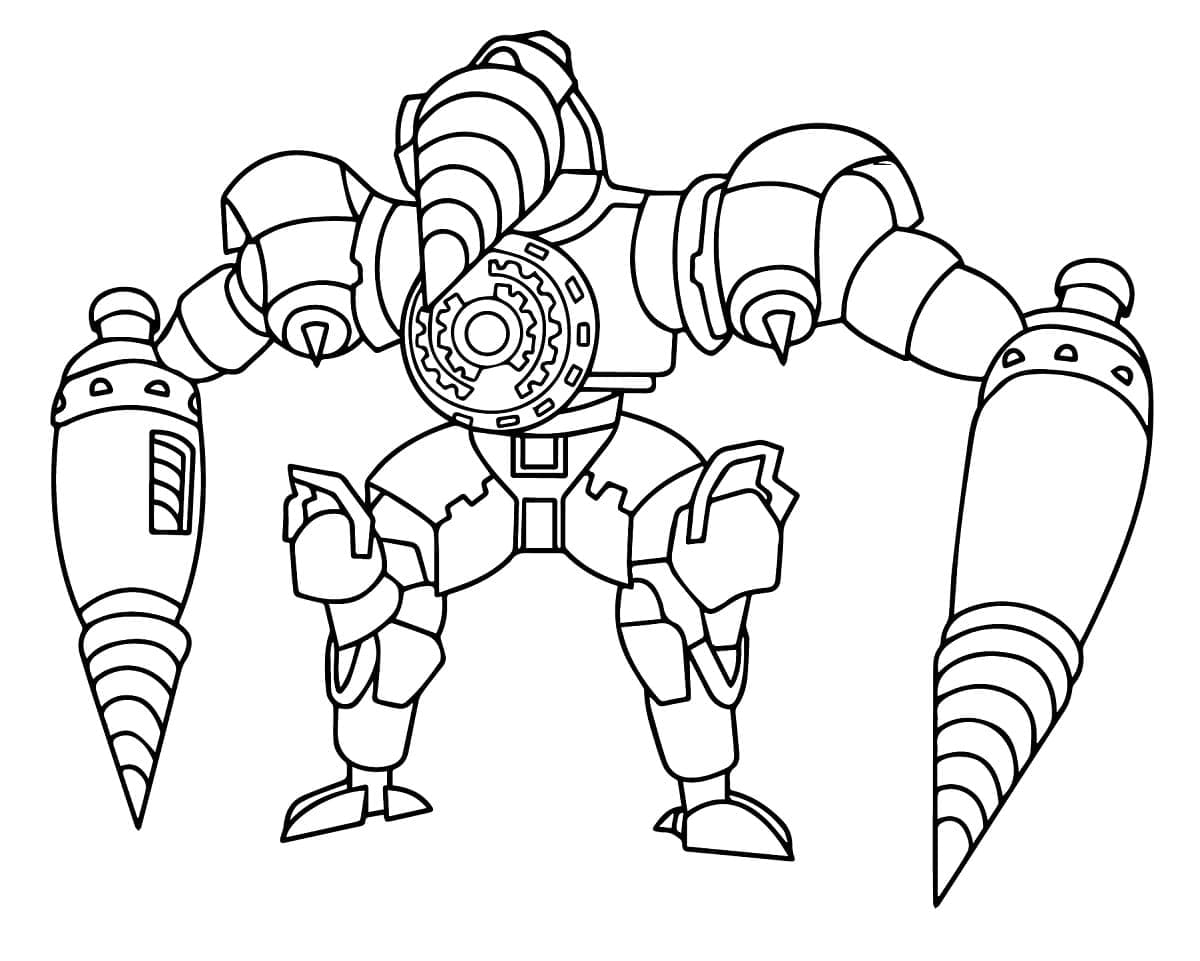 Skibidi Toilet Titan Drill Man coloring page