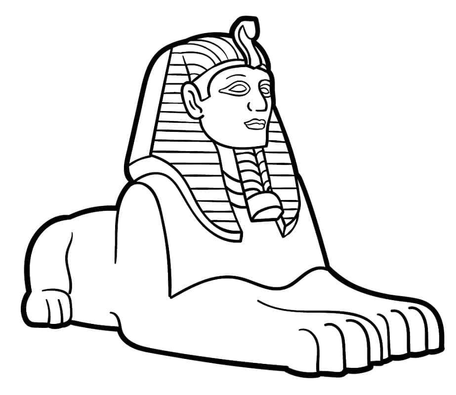 Sphinx de Gizeh coloring page