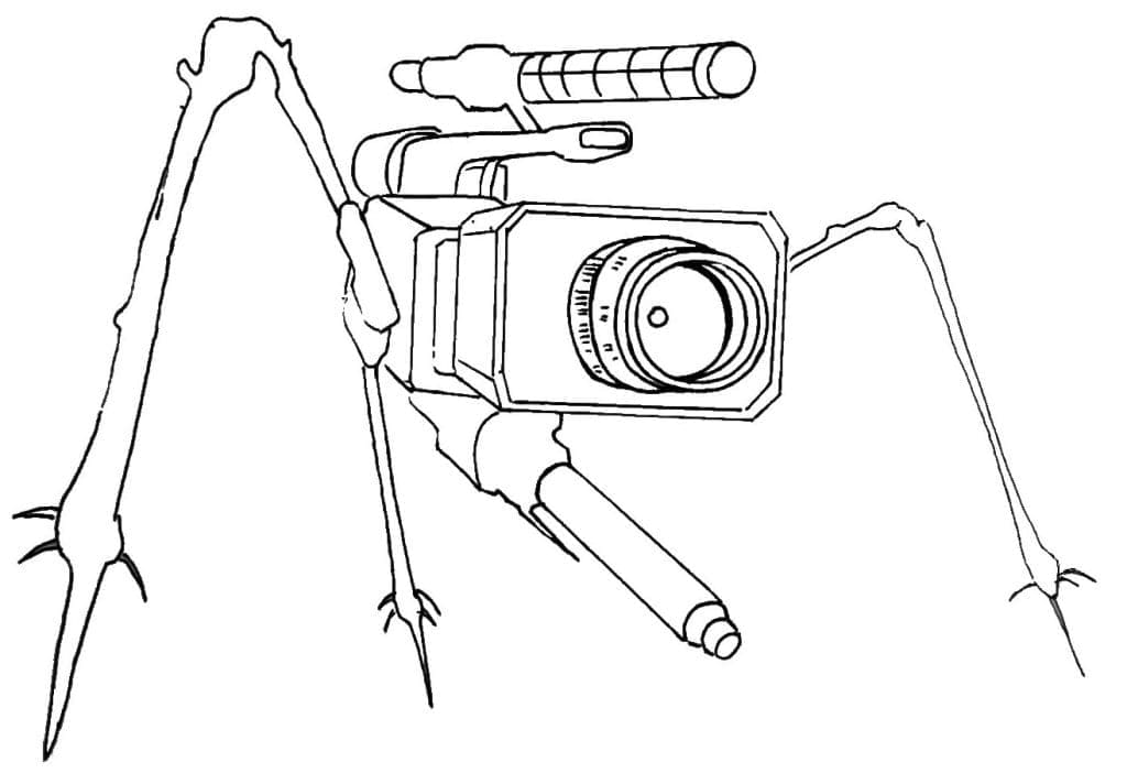 Spider Camera de Skibidi Toilet coloring page