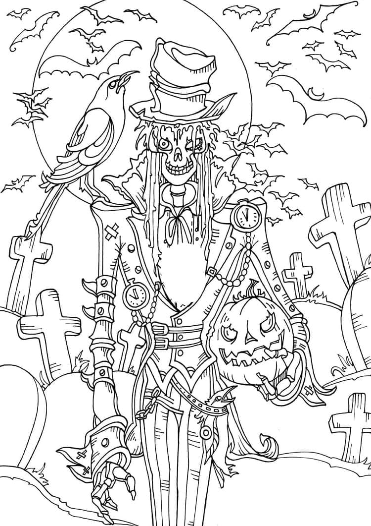 Squelette d’Horreur coloring page