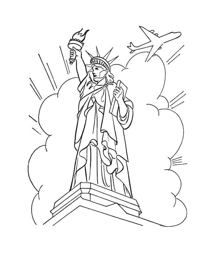 Statue de la Liberté coloring page
