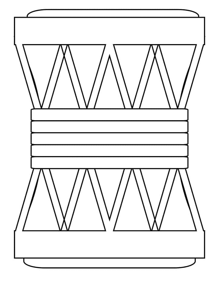 Tambour Africain coloring page