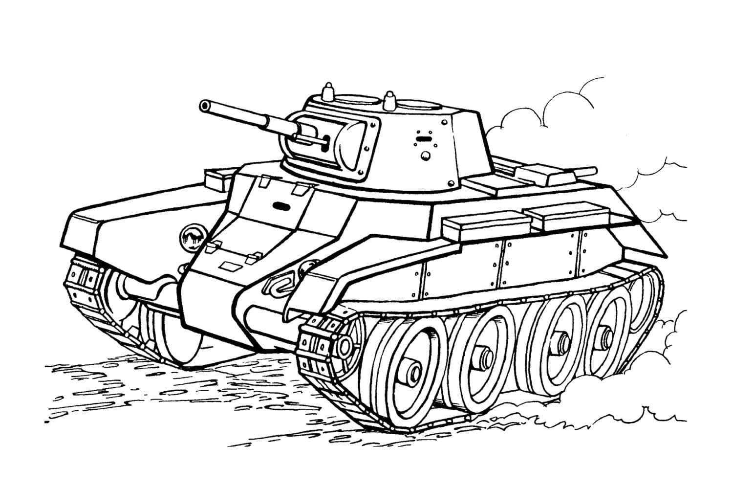 Tank Bt-7 coloring page