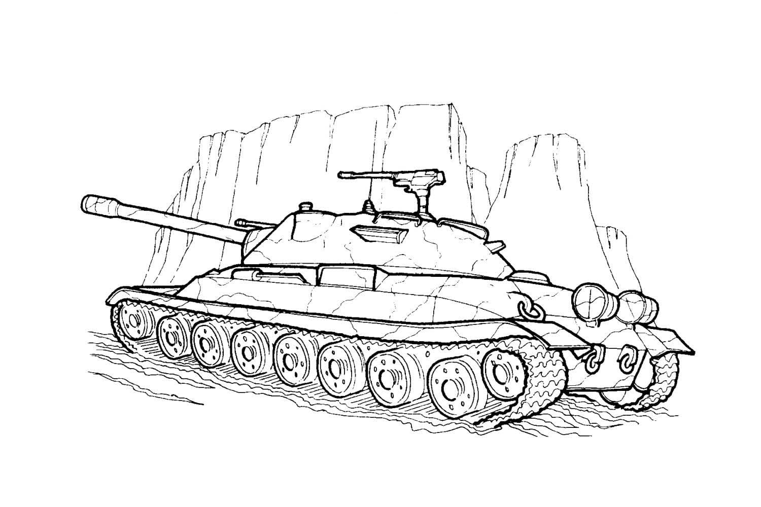 Tank IS-7 coloring page