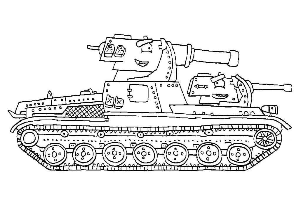 Tank KB-6 coloring page