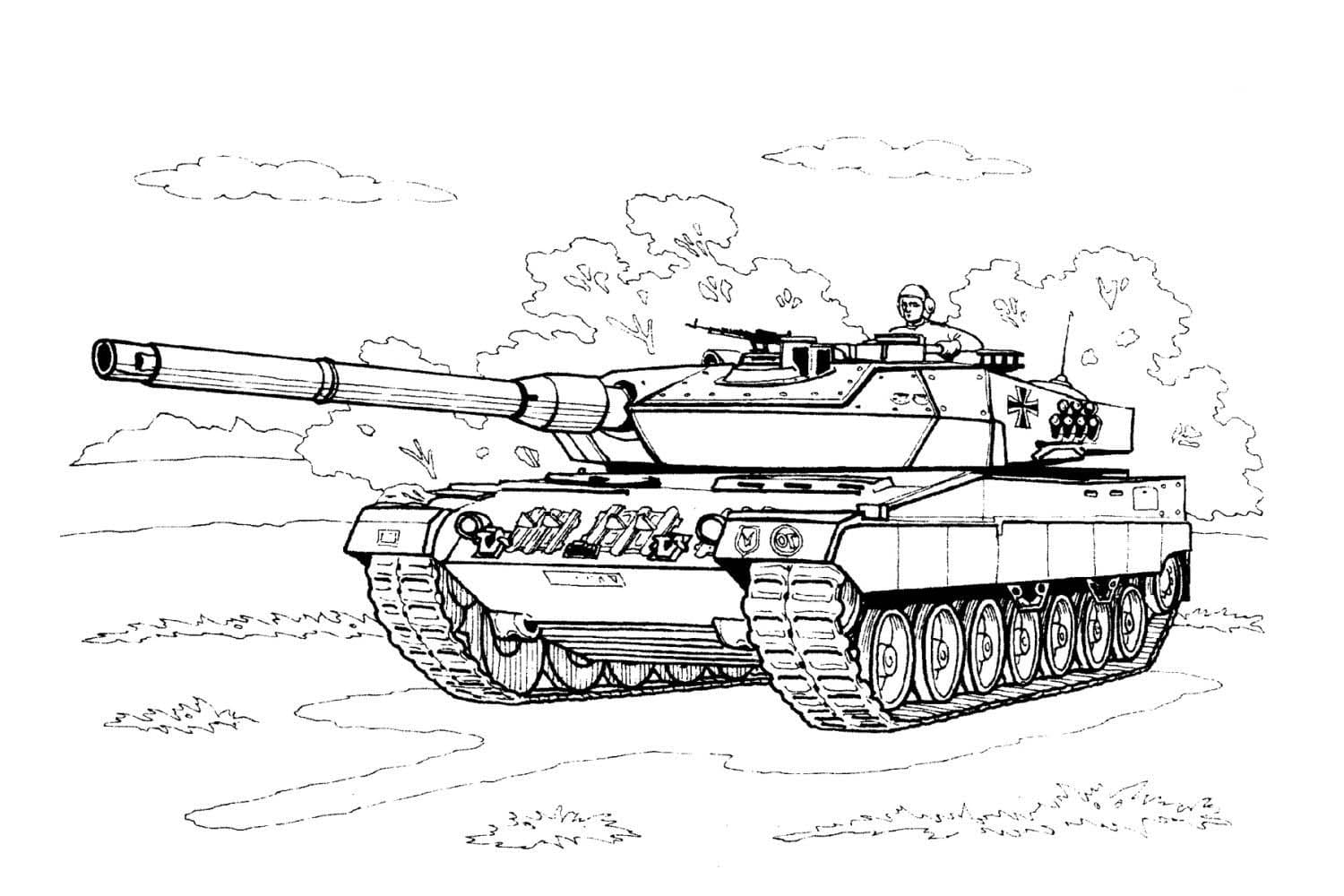 Tank Leopard 2 coloring page
