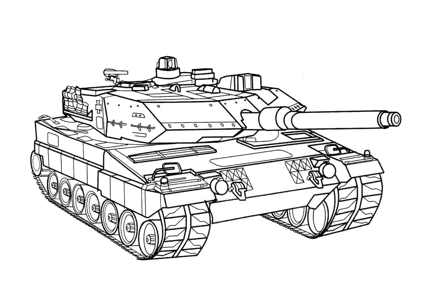 Tank Leopard 2A5 coloring page