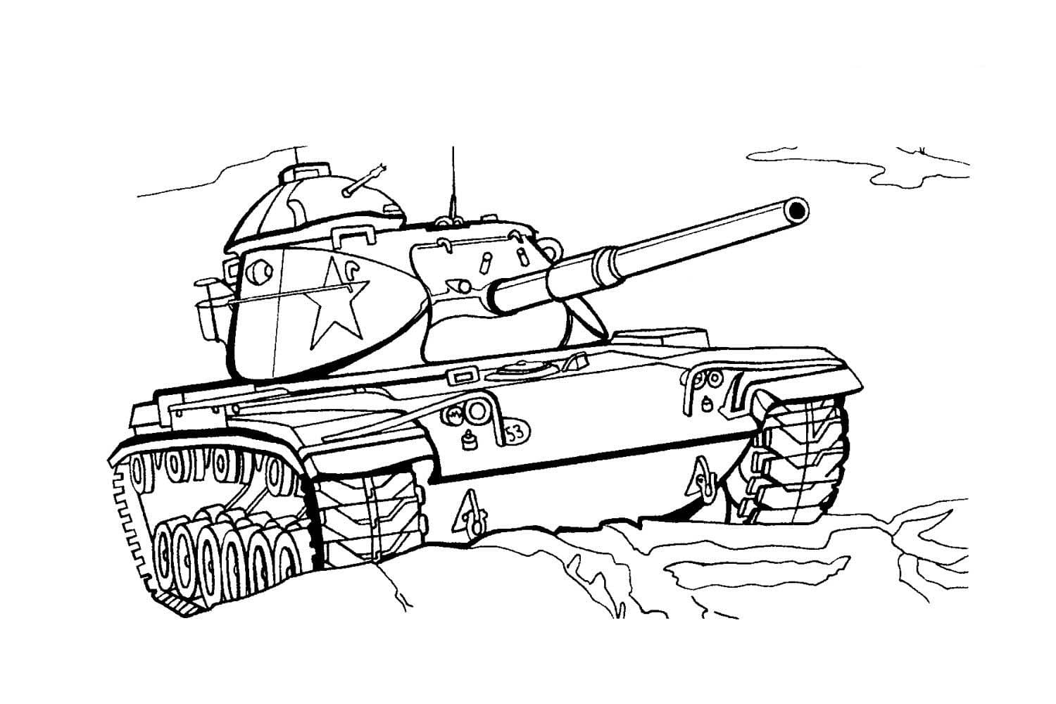 Tank M60A1 coloring page