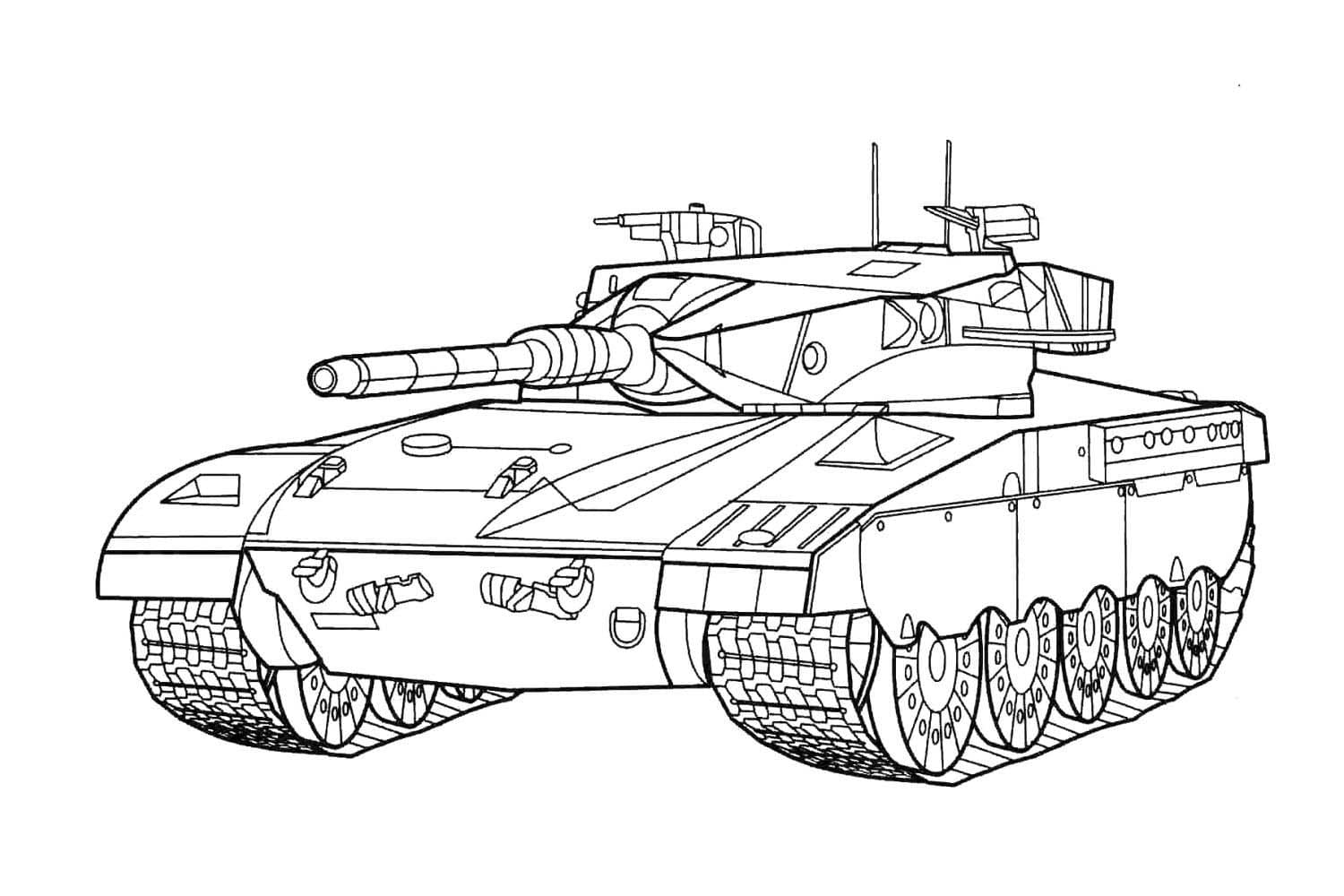 Tank Merkava coloring page