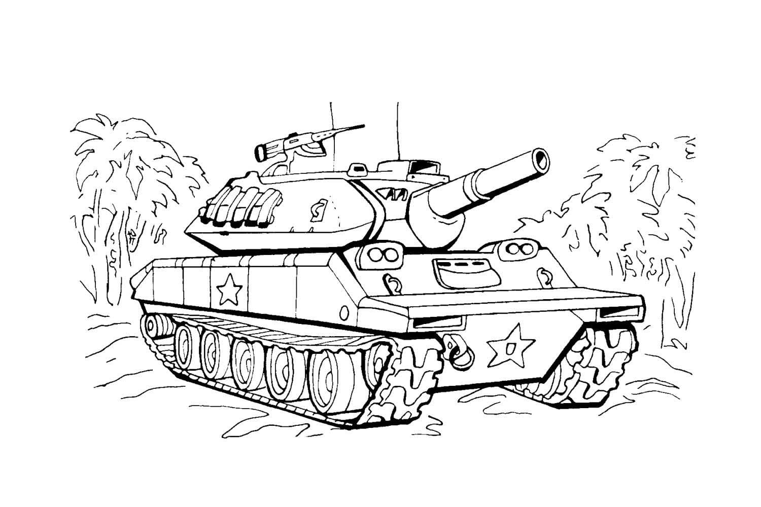 Coloriage Tank Sheridan