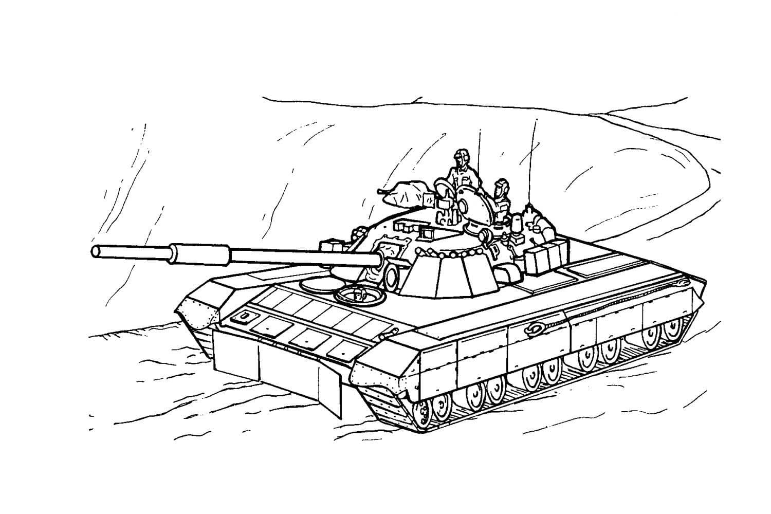 Tank TR-85 coloring page