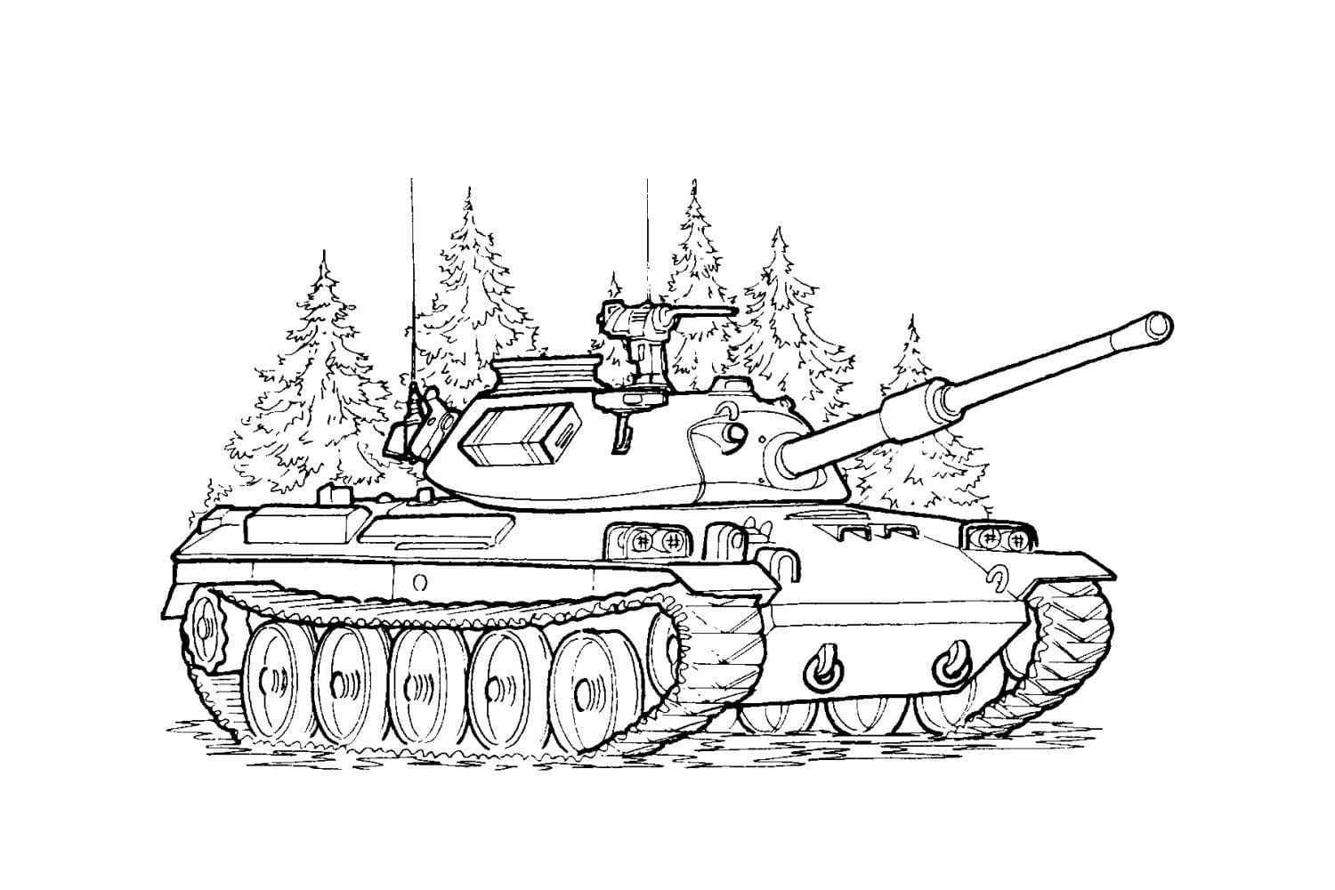 Tank Type 74 coloring page