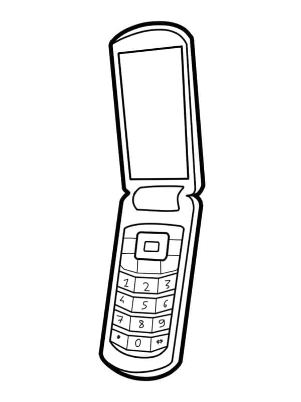 Téléphone à Clapet coloring page