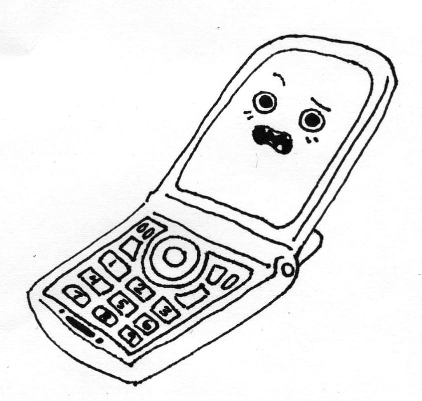 Téléphone Drôle coloring page