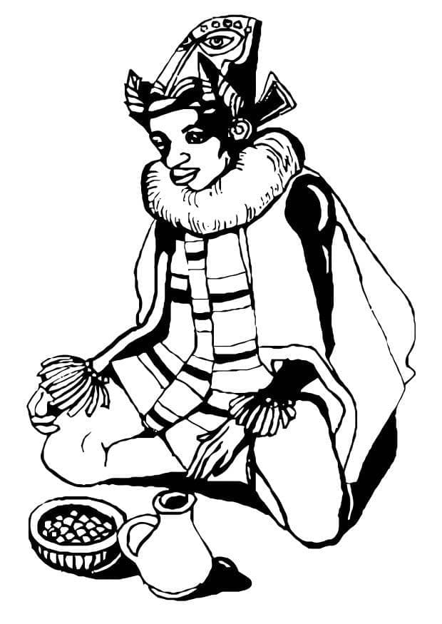 Tenue Africaine coloring page