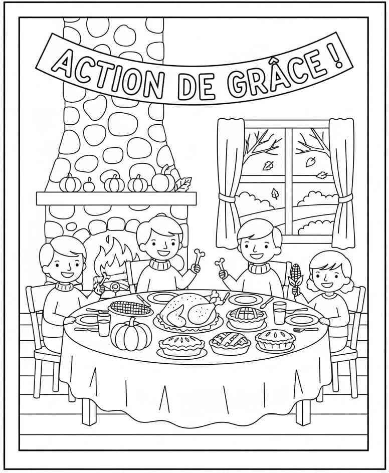 Thanksgiving Gratuit coloring page