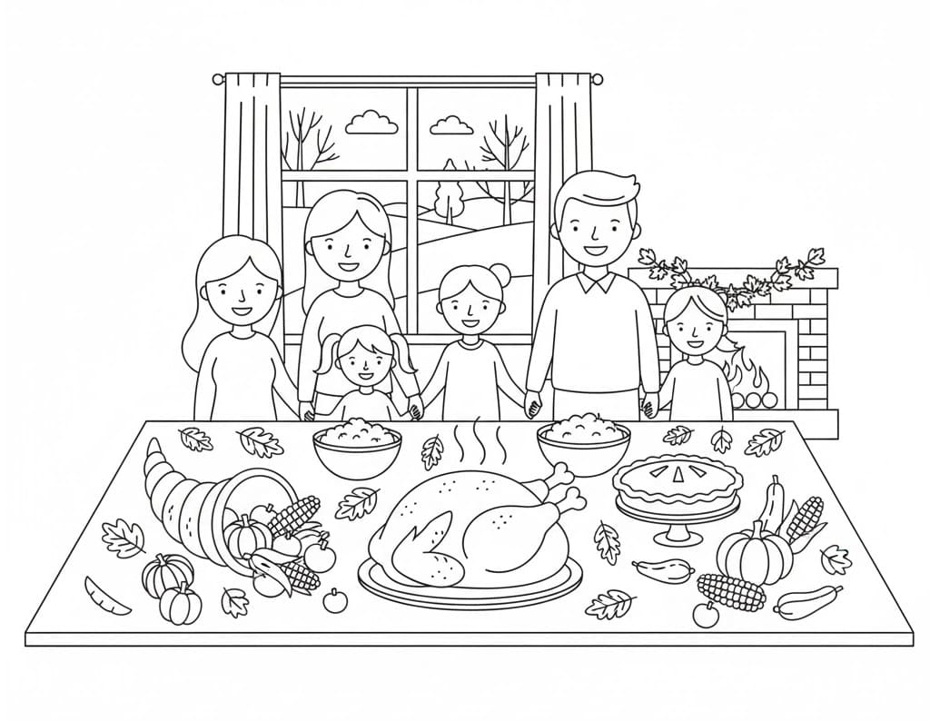 Thanksgiving Imprimable Gratuit coloring page