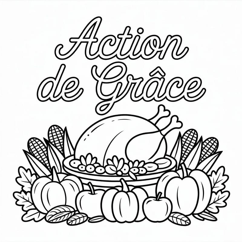 Thanksgiving Imprimable coloring page
