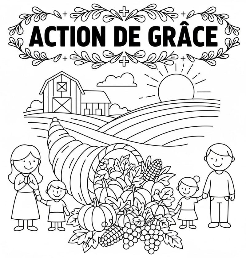 Thanksgiving coloring page