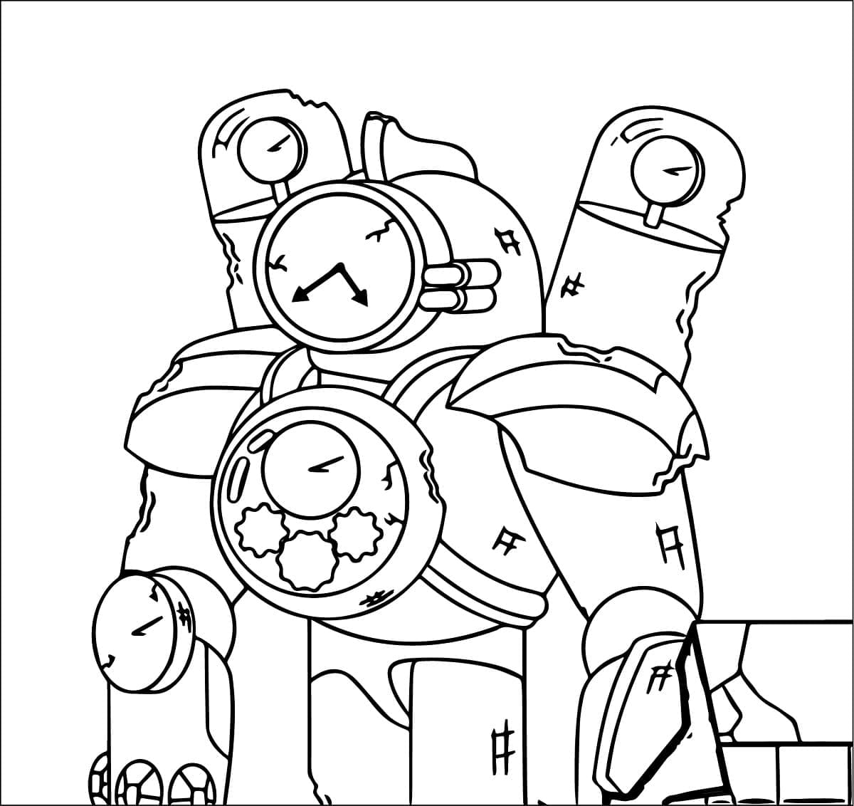 Titan Clock Man de Skibidi Toilet coloring page