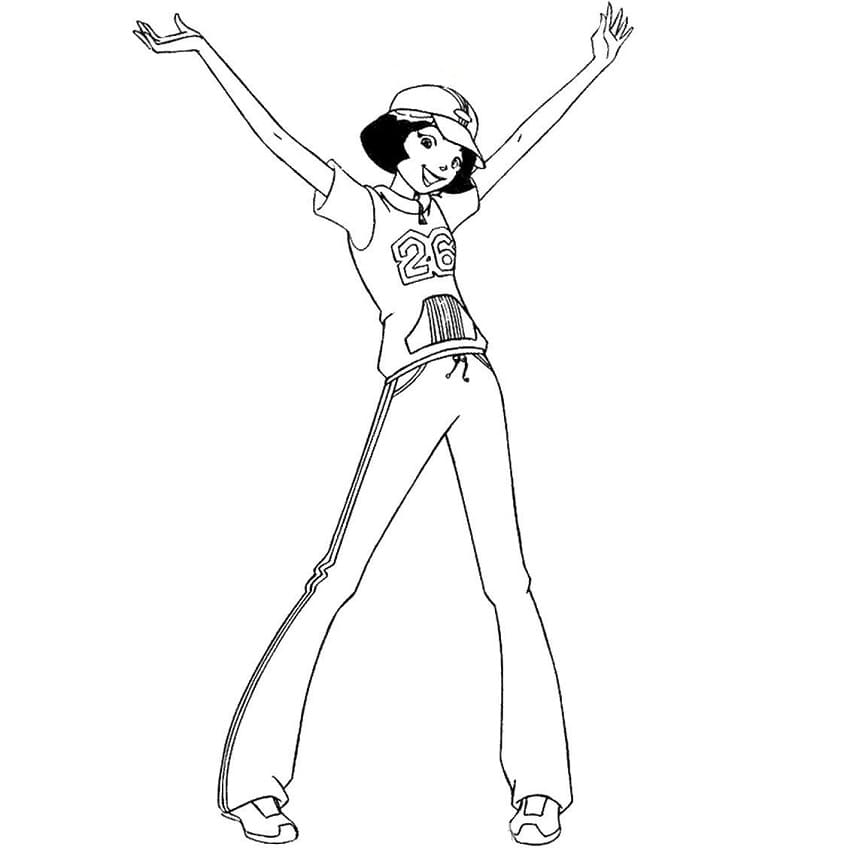 Totally Spies Alex Heureuse coloring page