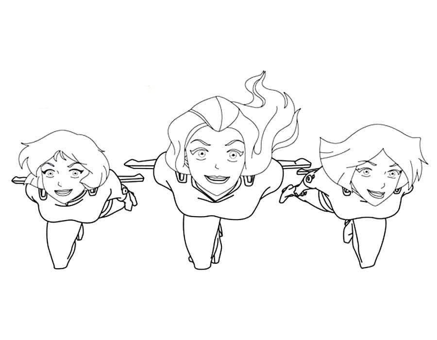 Totally Spies Alex, Sam et Clover coloring page