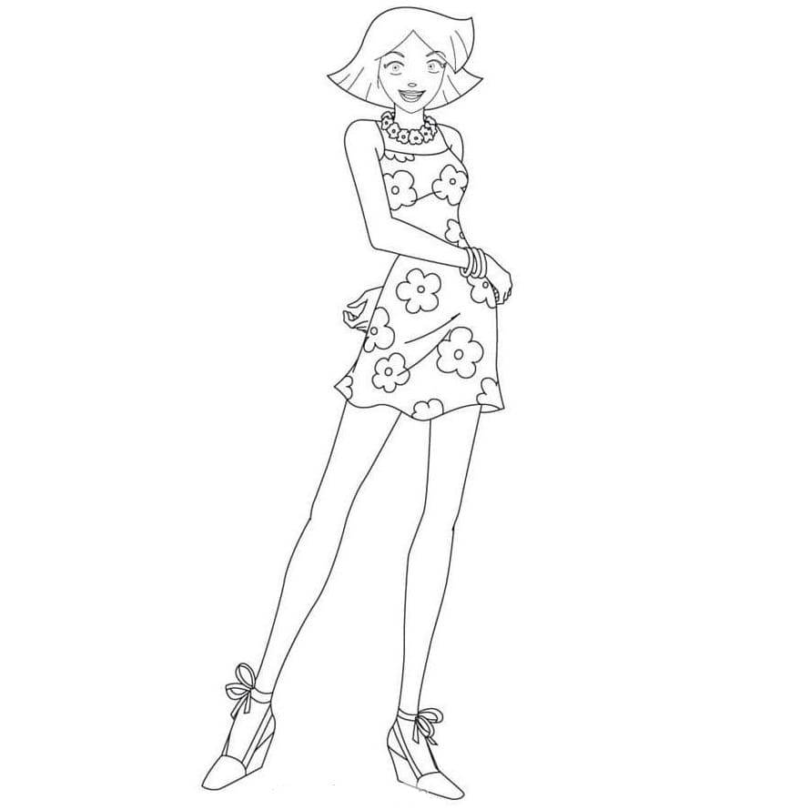 Coloriage Totally Spies Clover Ewing