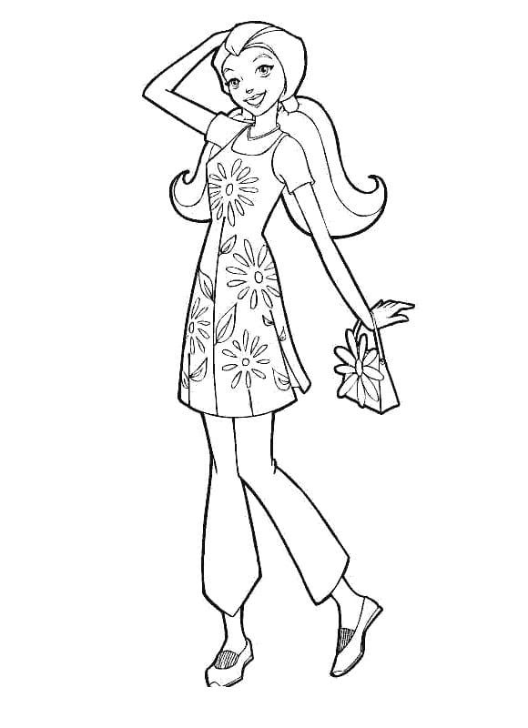 Totally Spies Sam Heureuse coloring page