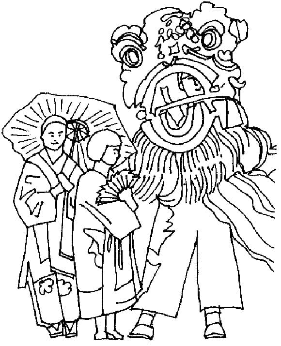Tradition Asiatique coloring page