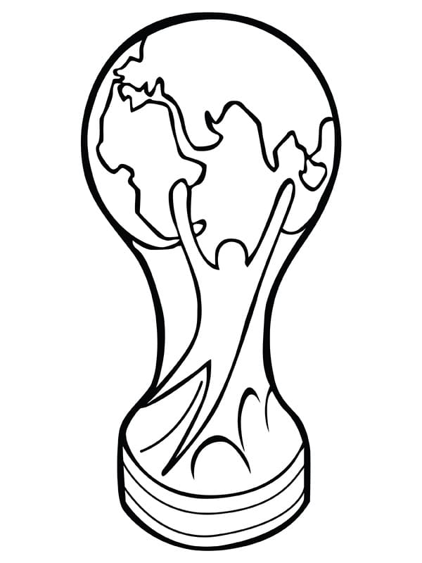 Coloriage Trophée de la Coupe du Monde de Football