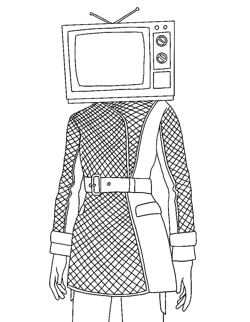 TV Woman Skibidi Toilet coloring page