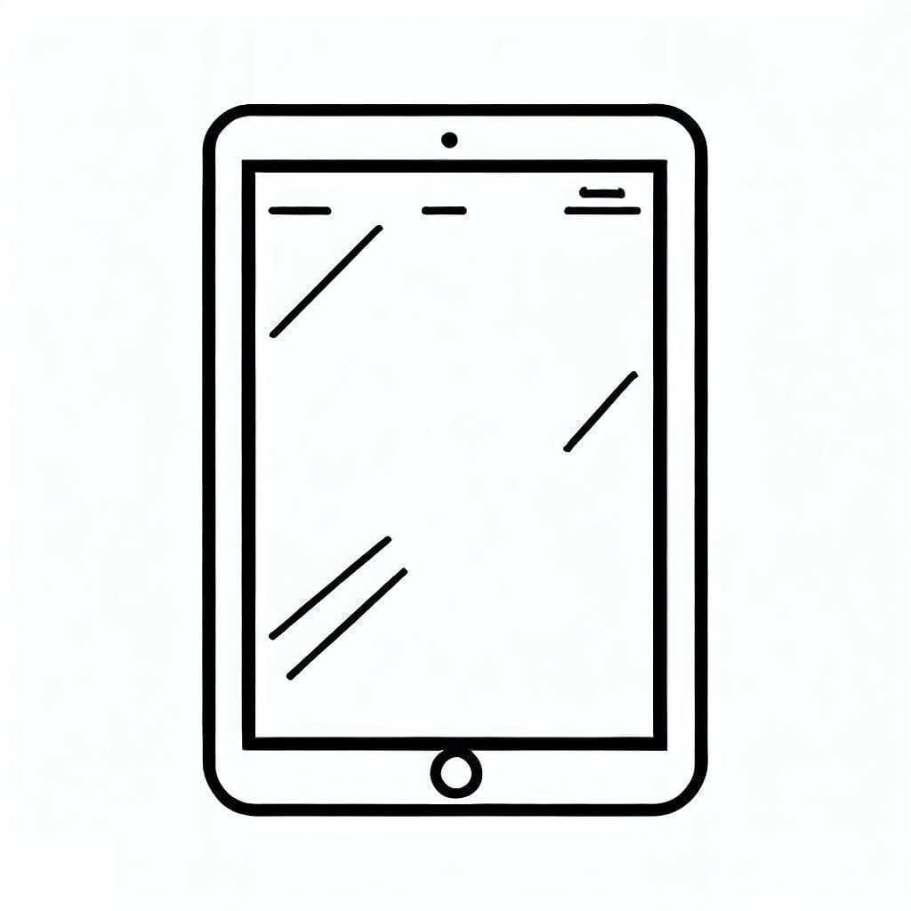 Un iPad coloring page