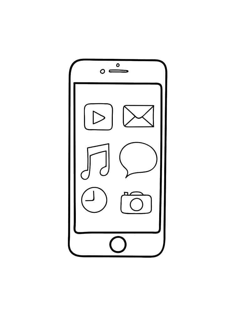 Un iPhone coloring page