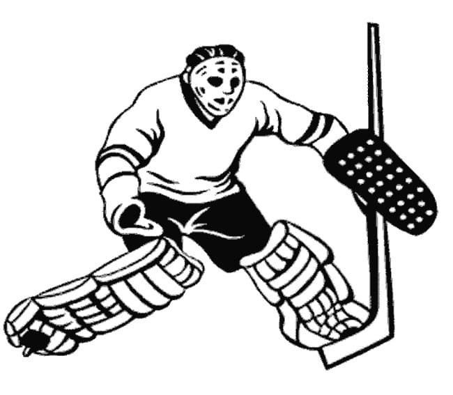 Coloriage Un Joueur de Hockey