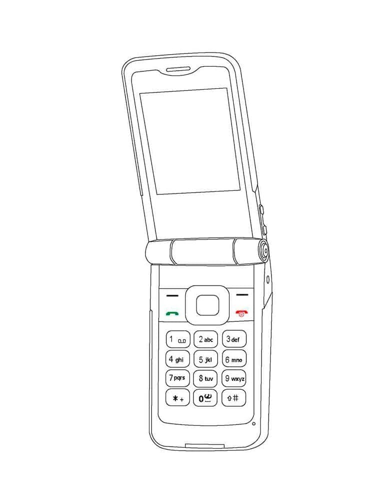 Un Téléphone à Clapet coloring page