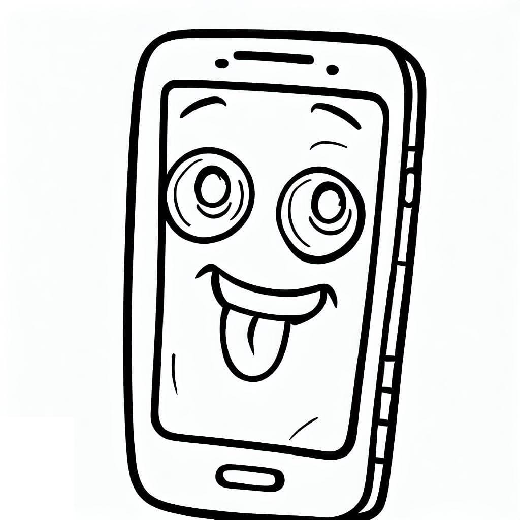 Un Téléphone Drôle coloring page