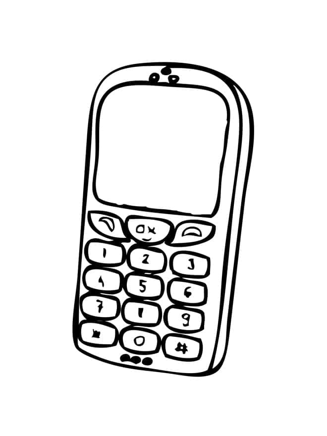 Un Téléphone Portable coloring page